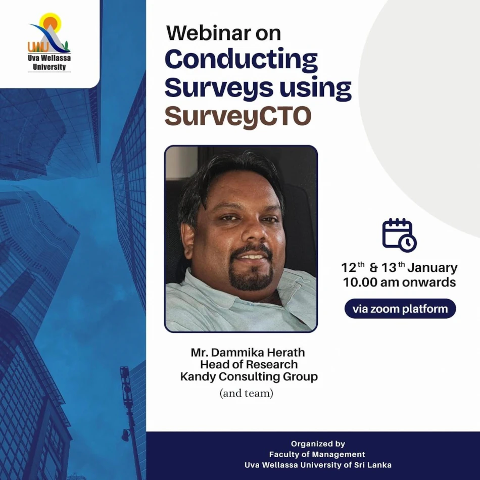 Webinar on Conducting Surveys using SurveyCTO